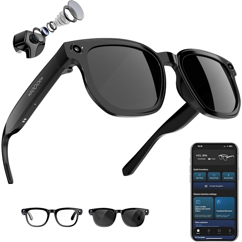 Smart Glasses with 8MP Camera, - Smart Glasses Lens recension och pris