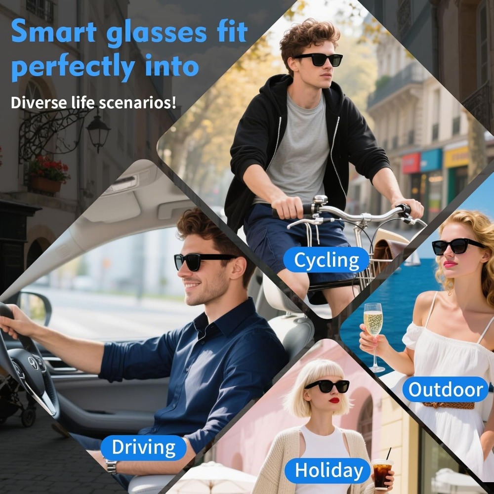 Smart Glasses with 8MP Camera, - Smart Glasses Lens recension och pris