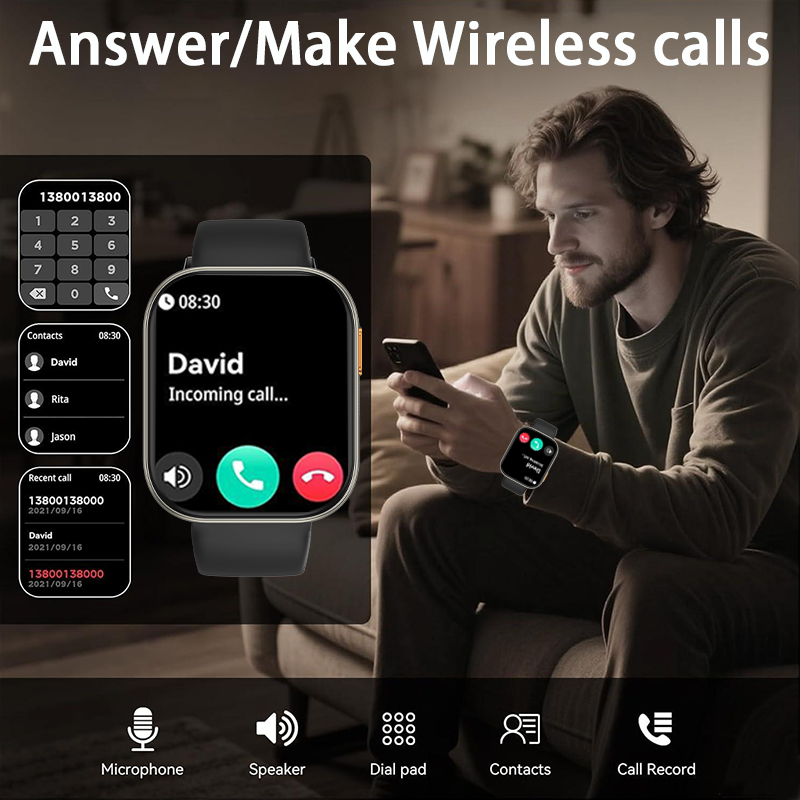 New 1000mAh Large Battery Smar - Fall Detection Watch recension och pris