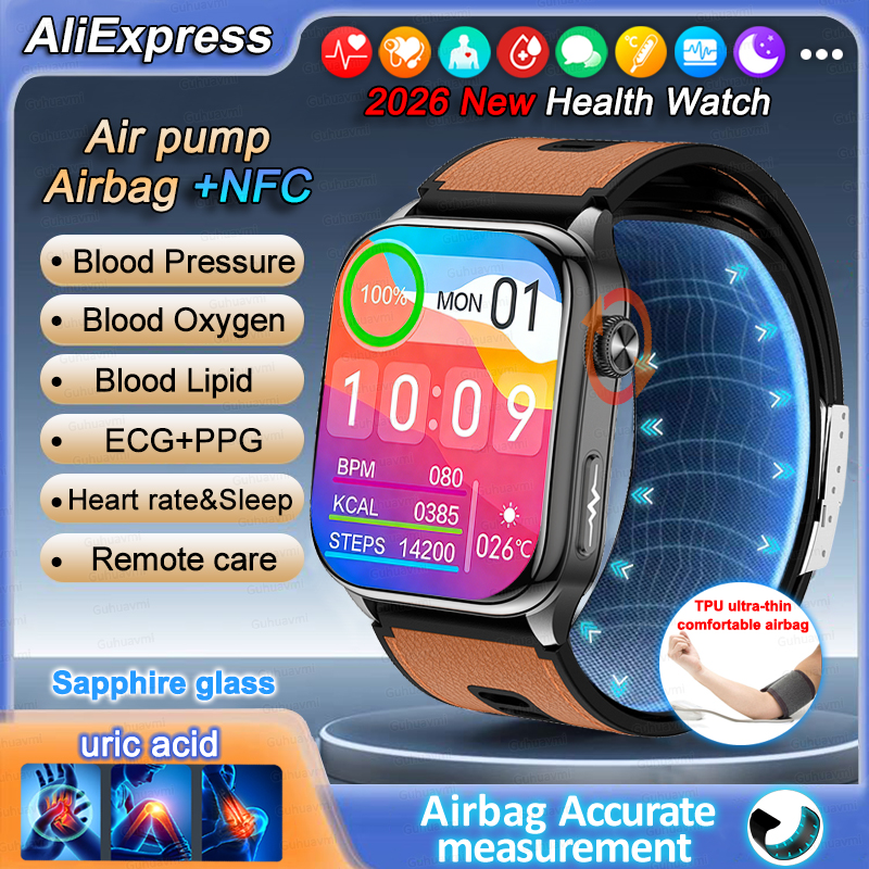 Sapphire Smartwatch AMOLED Scr - Fall Detection Watch recension och pris