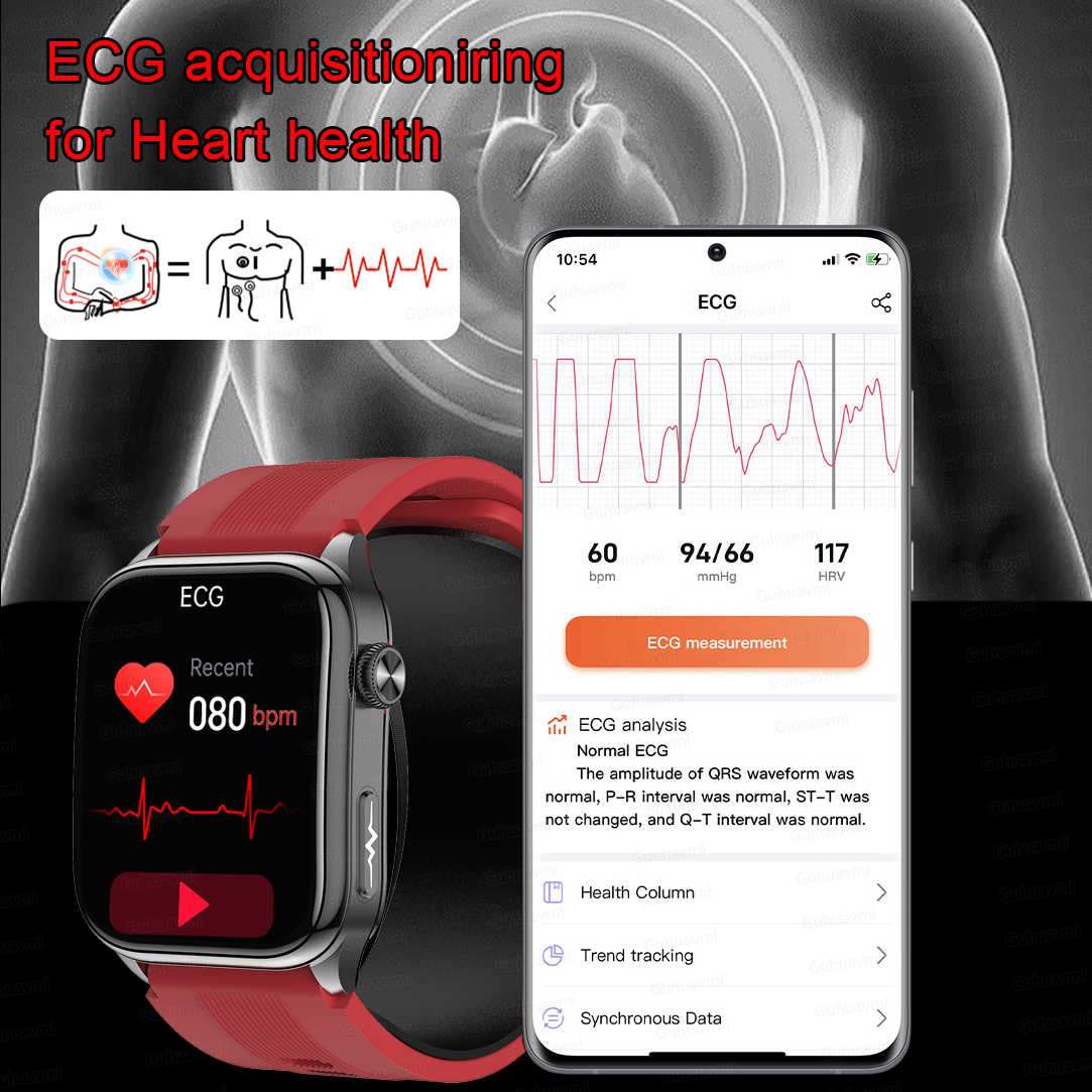 Sapphire Smartwatch AMOLED Scr - Fall Detection Watch recension och pris