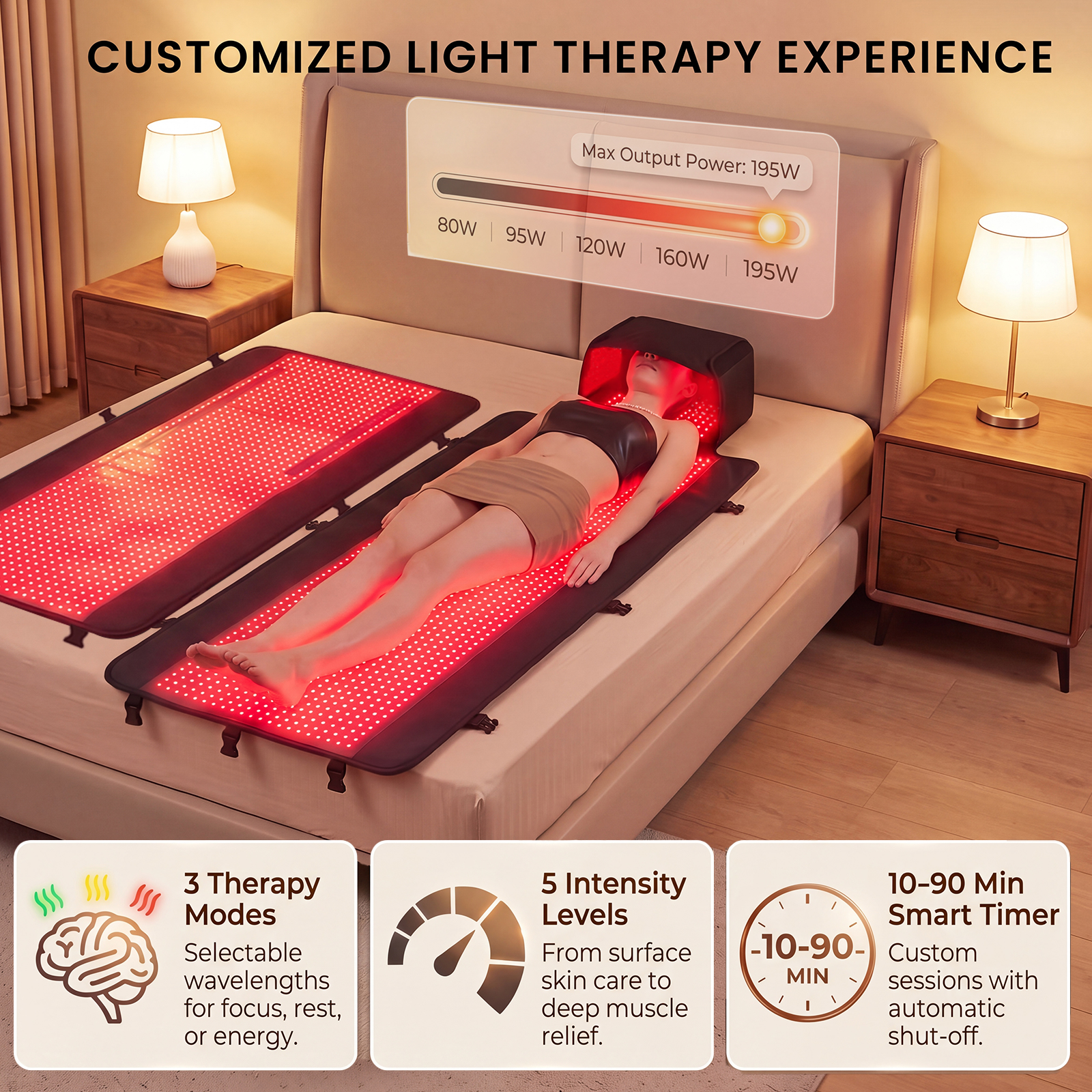 2880LEDs Red Light Therapy Mat - Galvanic Skin Sensor recension och pris