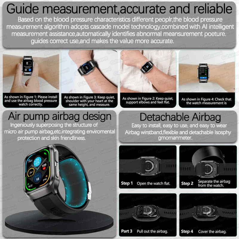 True Blood Pressure Smart Watc - Fall Detection Watch recension och pris