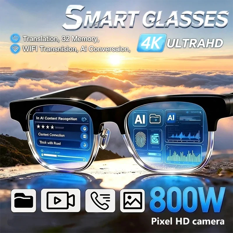 AI Smart Glasses 4K Remote Con - Smart Glasses Lens recension och pris