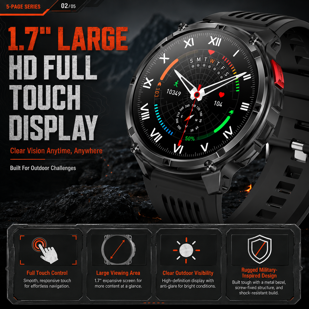 Smart Watch IP68 Waterproof Al - Breath Rate Monitor recension och pris
