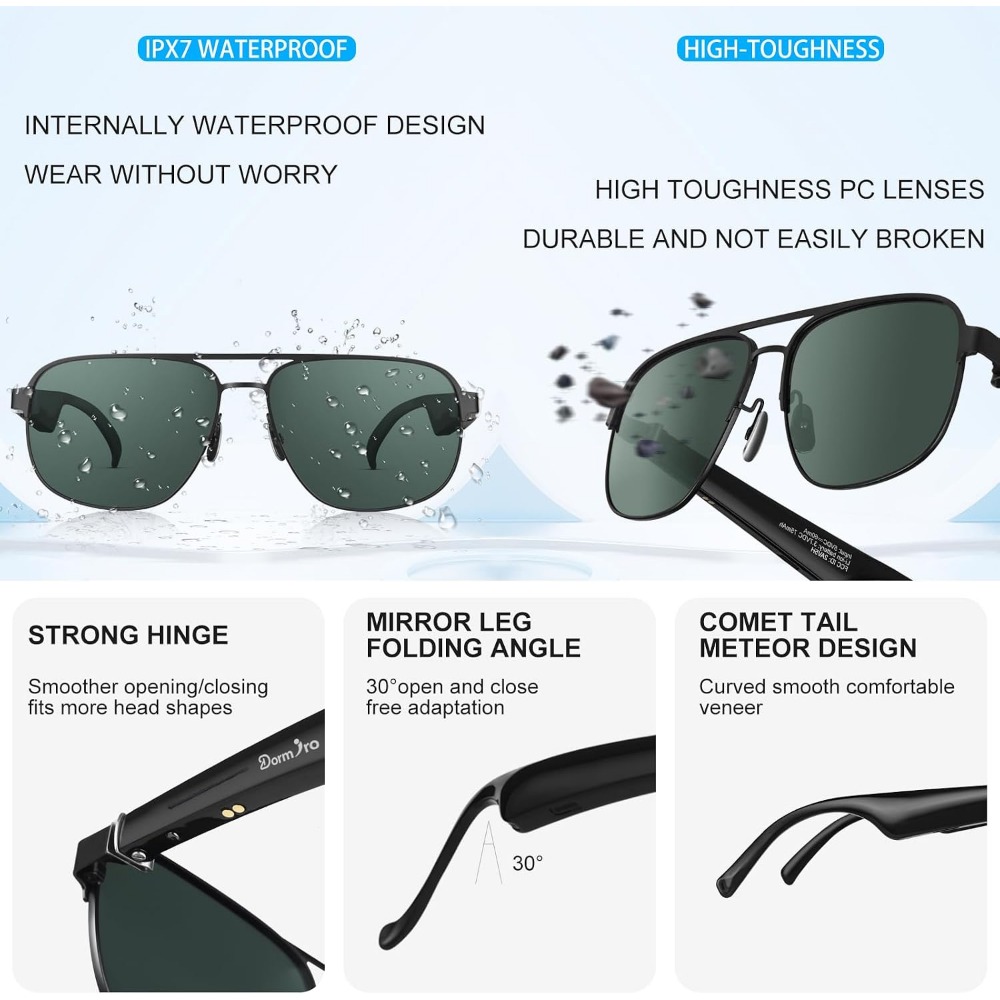 Men's Smart Glasses with 12H B - Smart Glasses Lens recension och pris