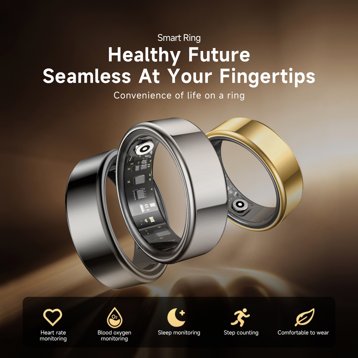 New R09 Smart Ring Men Women w - Temperature Ring Skin recension och pris