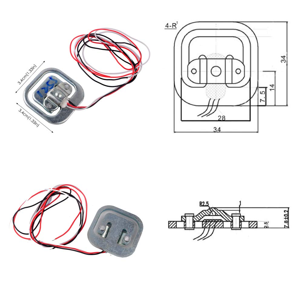 4pcs 50kg Load Cell Half Bridg - Muscle Sensor Emg recension och pris