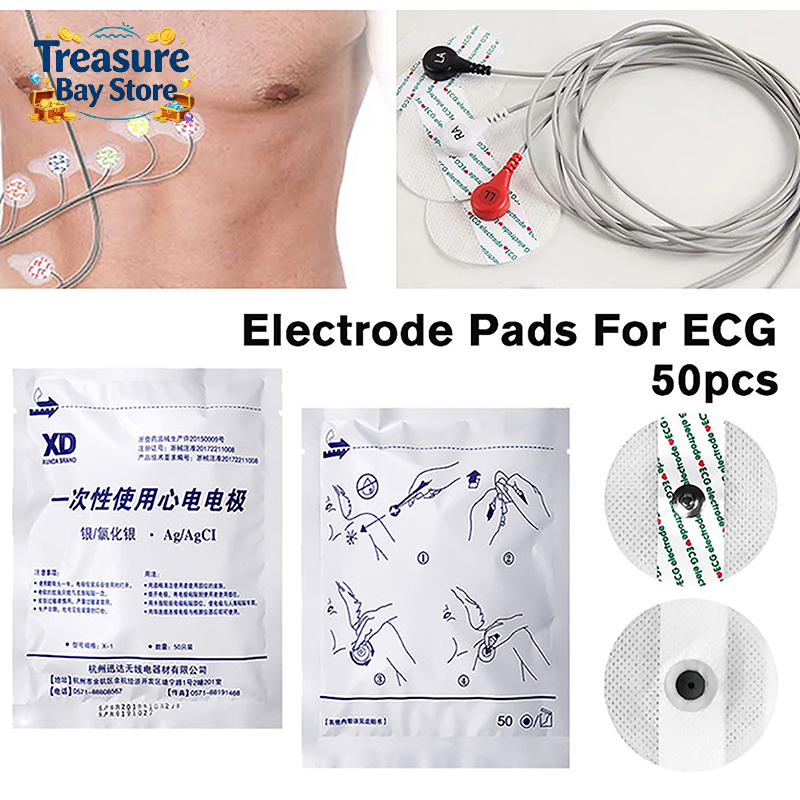 50pcs ECG Electrodes  Disposab - Ecg Patch Monitor recension och pris