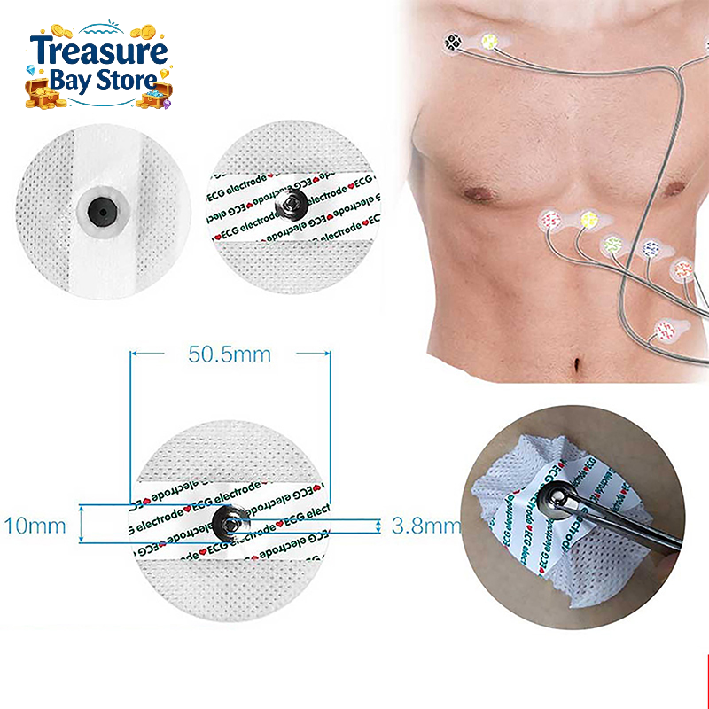 50pcs ECG Electrodes  Disposab - Ecg Patch Monitor recension och pris